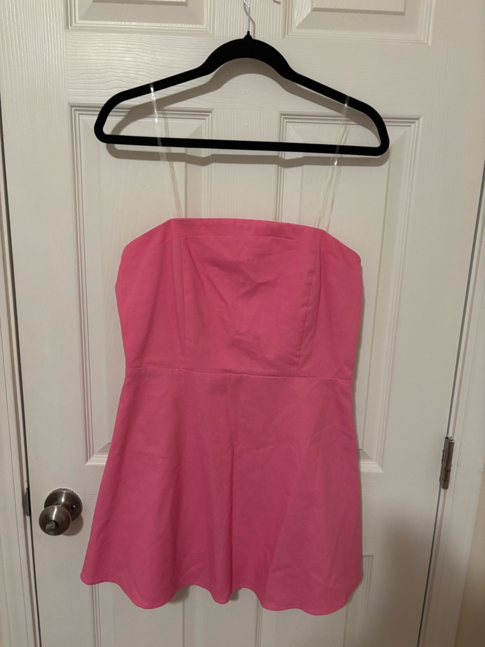Altar'd State Hot Pink Strapless Skater Dress